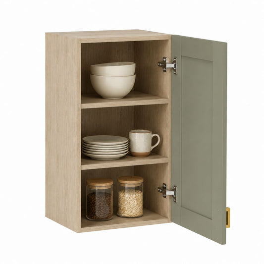 Pensile da cucina a parete con anta verde salvia in truciolare nobilitato 40 x 32 x 80 cm